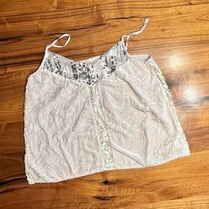 Sequin cream top. Brand: Tiny; Size: M
